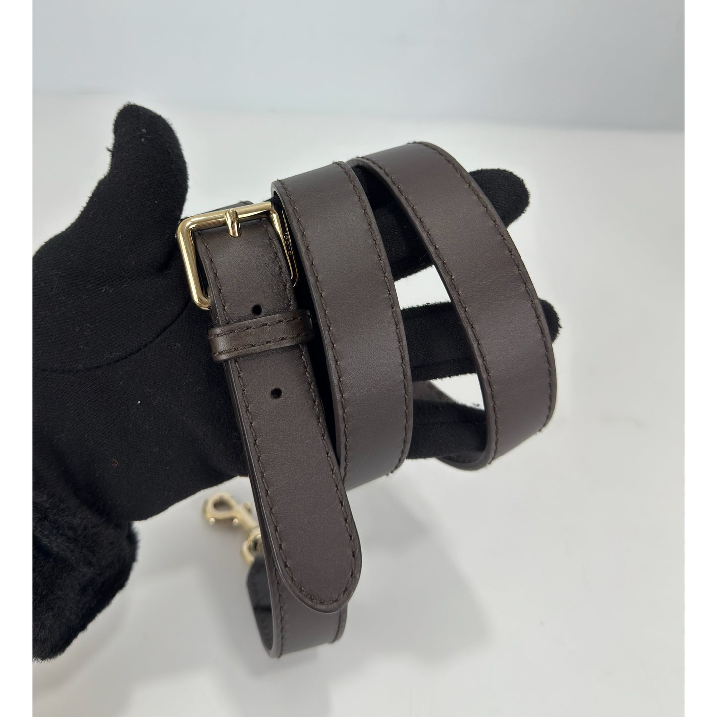 Gucci Brown Monogram Canvas Web Boston Bag