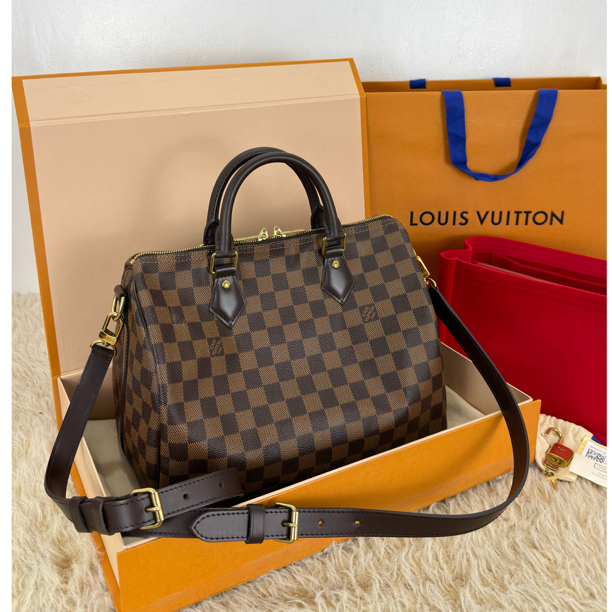 Loui Vuitton Speedy Bandoulière 30 Damier Ebene