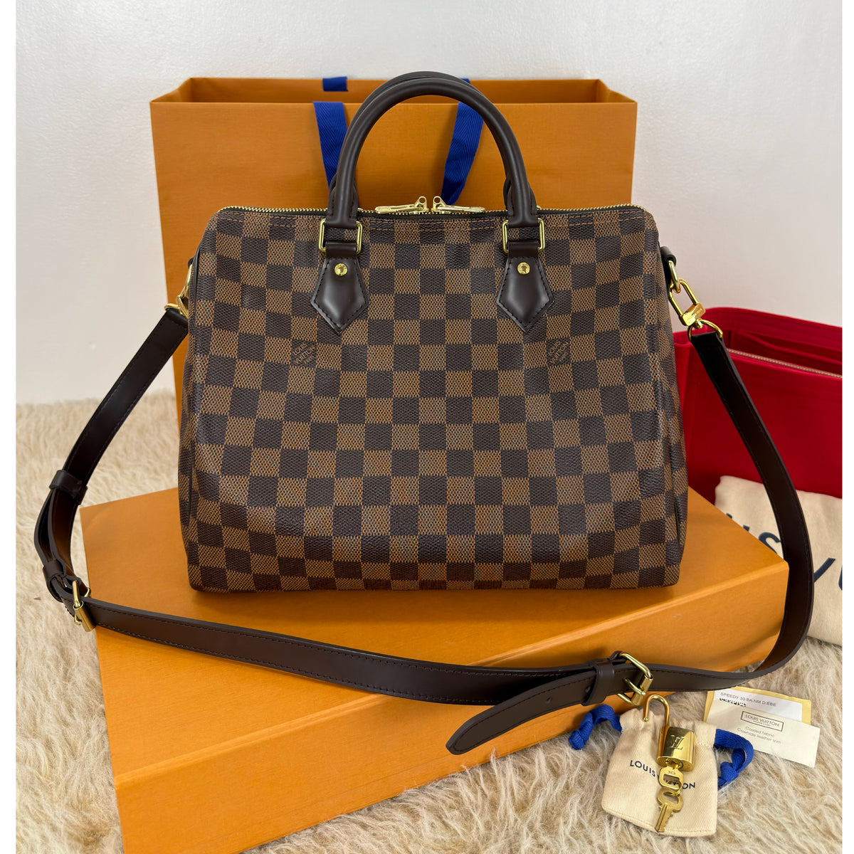Loui Vuitton Speedy Bandoulière 30 Damier Ebene