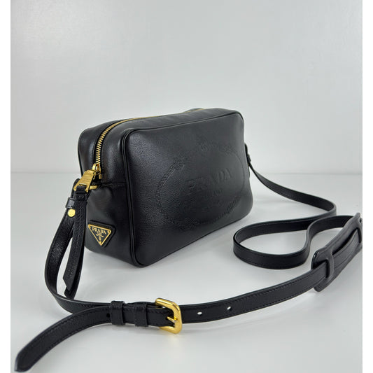 Prada Embossed Logo Camera Bag