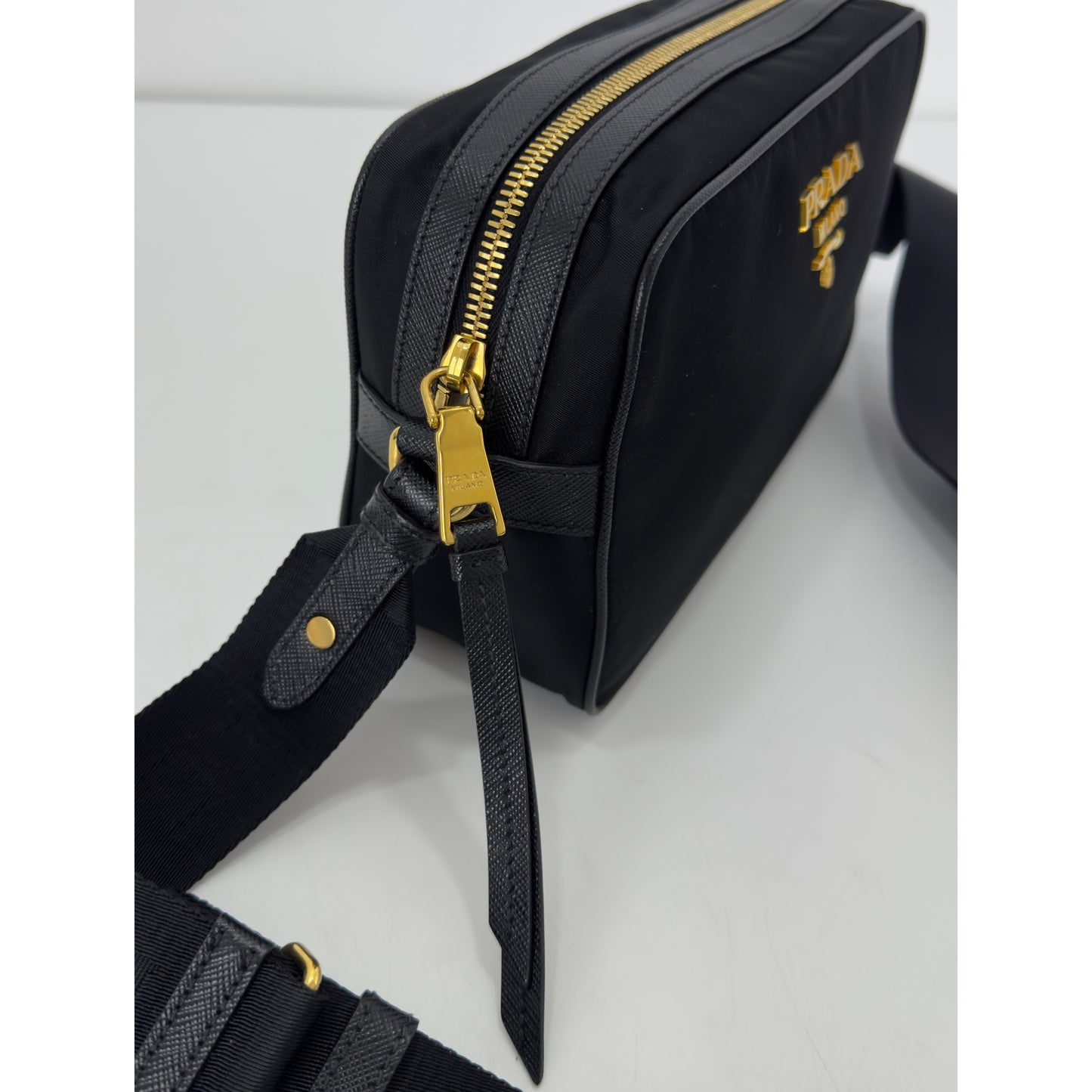 Prada Black Tessuto Nylon Camera Bag 1BH089