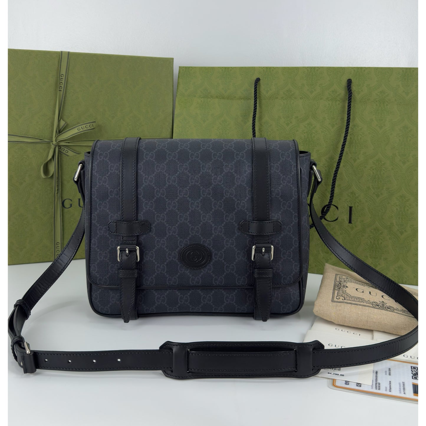 Gucci Interlocking G Patch Messenger Bag
GG Coated Canvas Medium