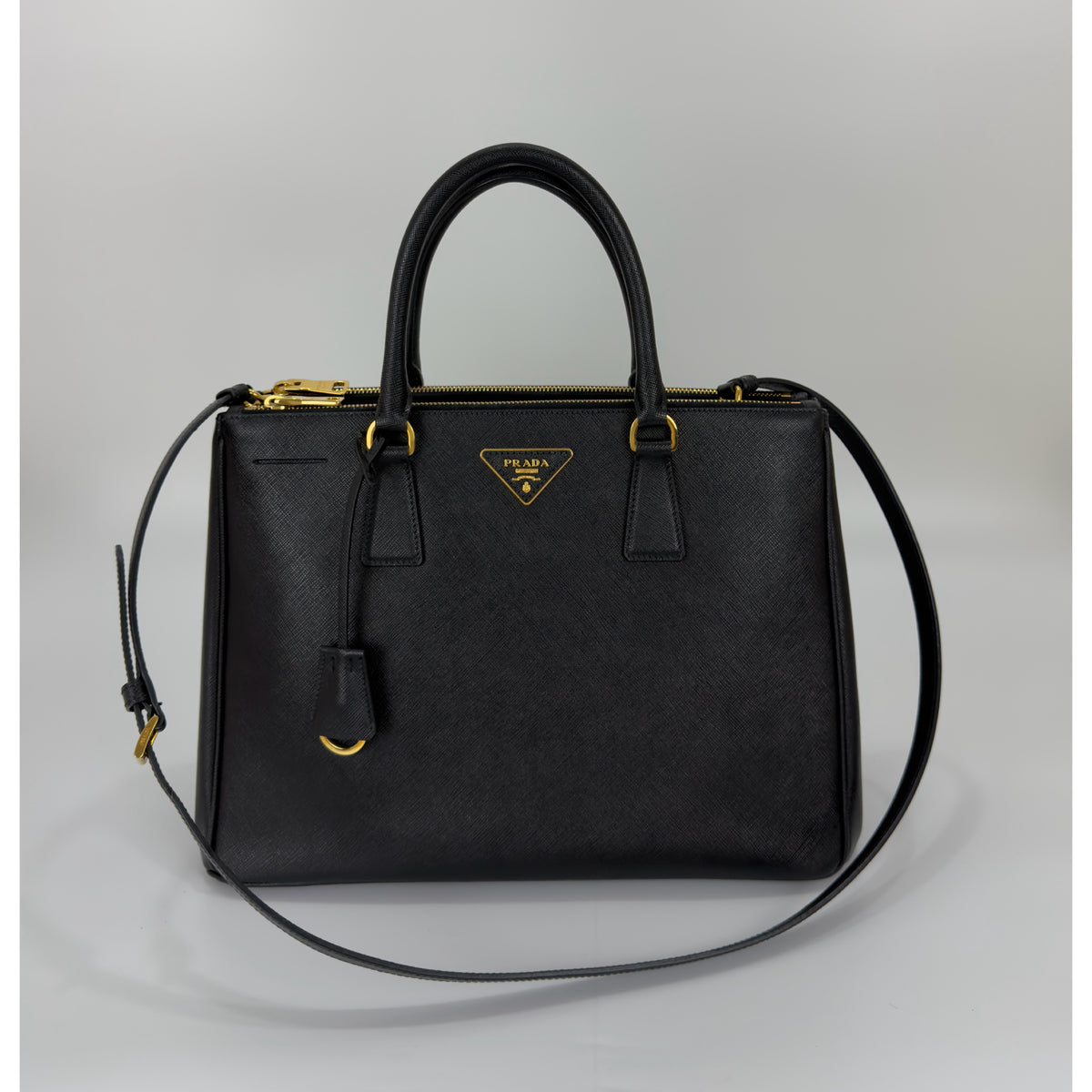 Prada Black Saffiano Leather Galleria Bag