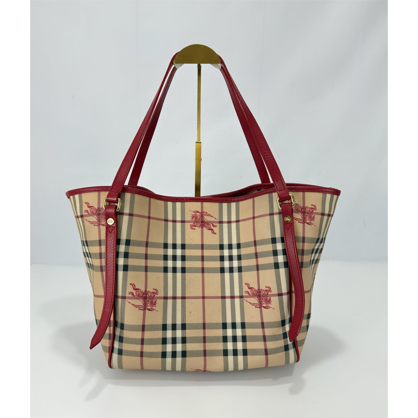 Burberry Canterbury Tote Haymarket Coated Canvass