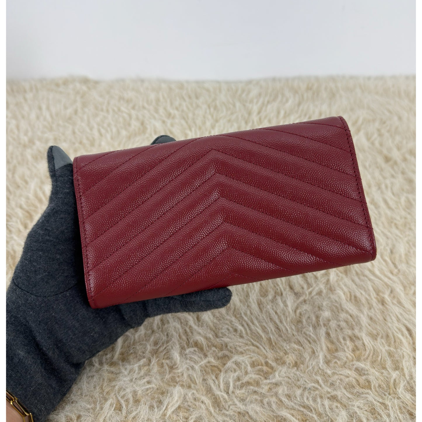 Ysl Yves Saint Laurent Cassandre Matellase Large Flap Wallet