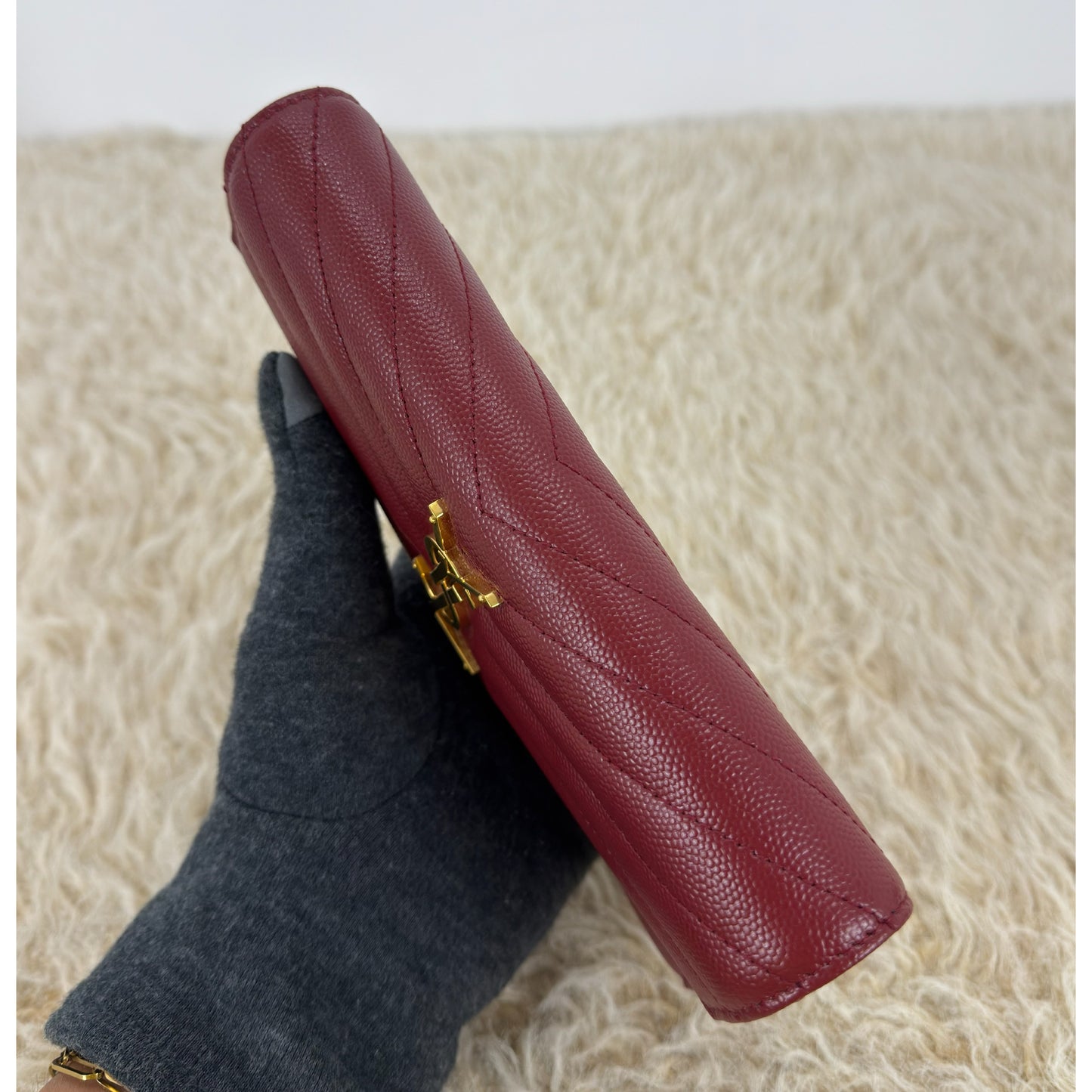 Ysl Yves Saint Laurent Cassandre Matellase Large Flap Wallet