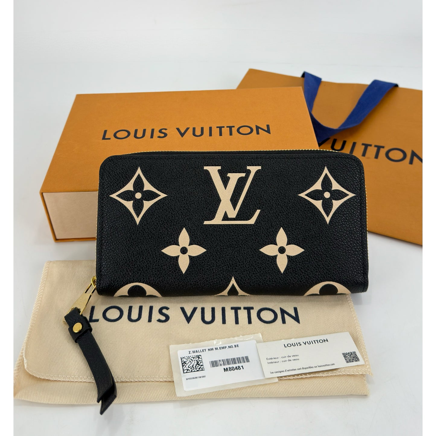 Louis Vuitton Bicolor Monogram Empreinte Zippy Wallet