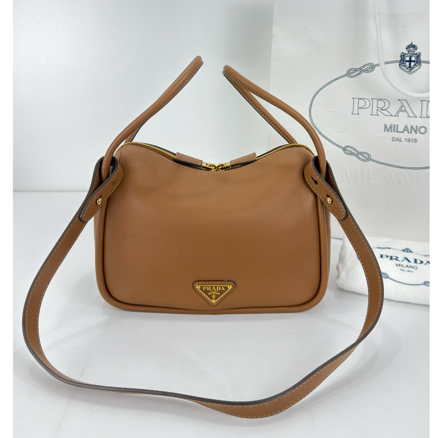 Prada Prada Darling Tote Bag In Caramel