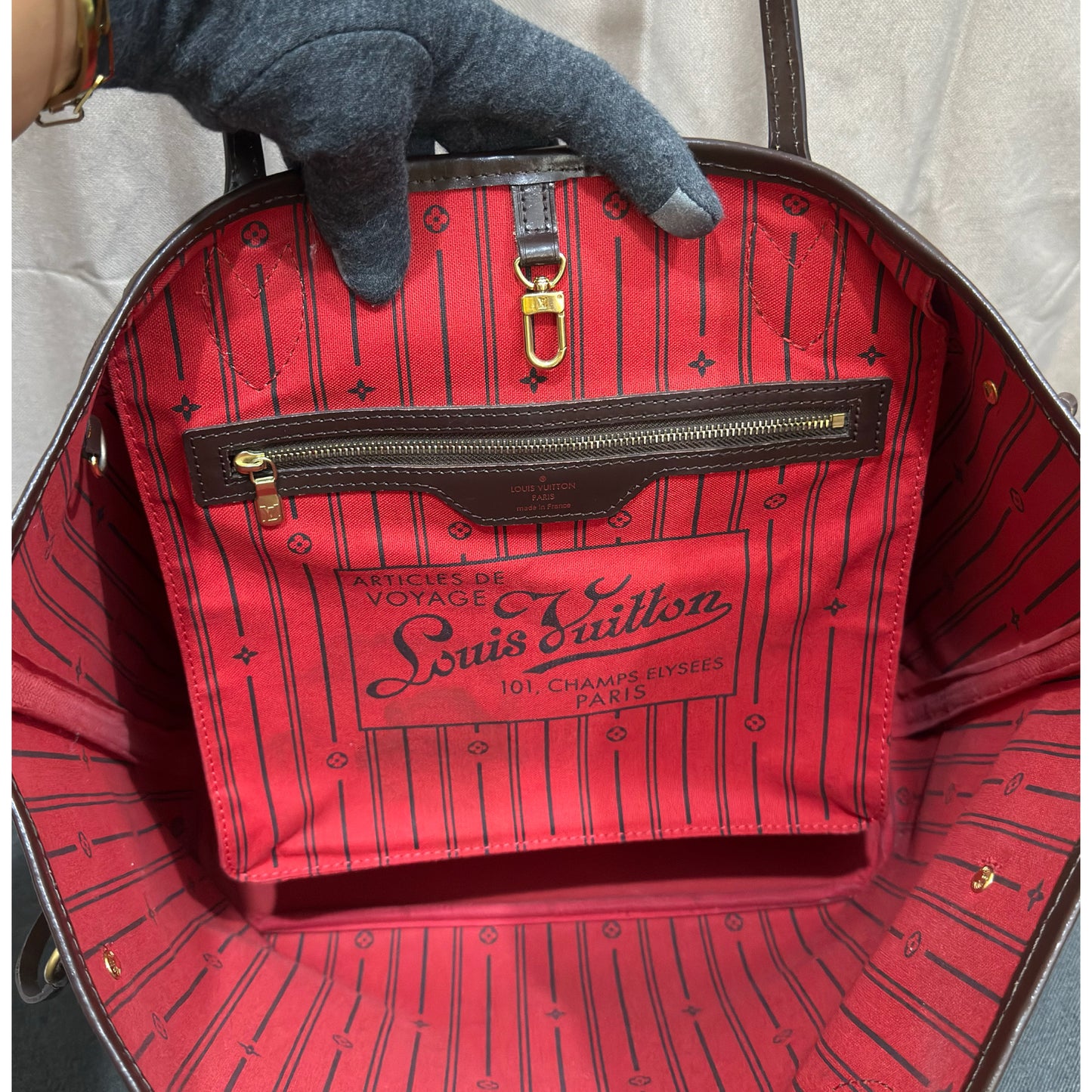 Louis Vuitton Neverful MM Damier Ebene VI2069