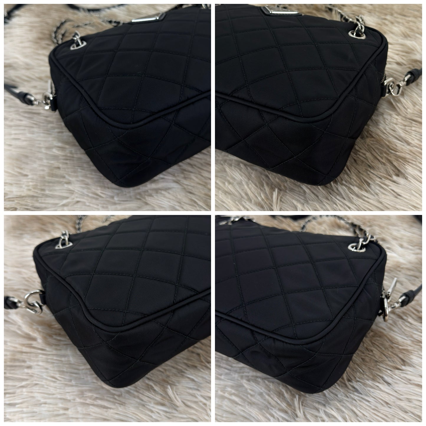 Prada Nylon Tessuto Impuntu Quilted Bandoliera