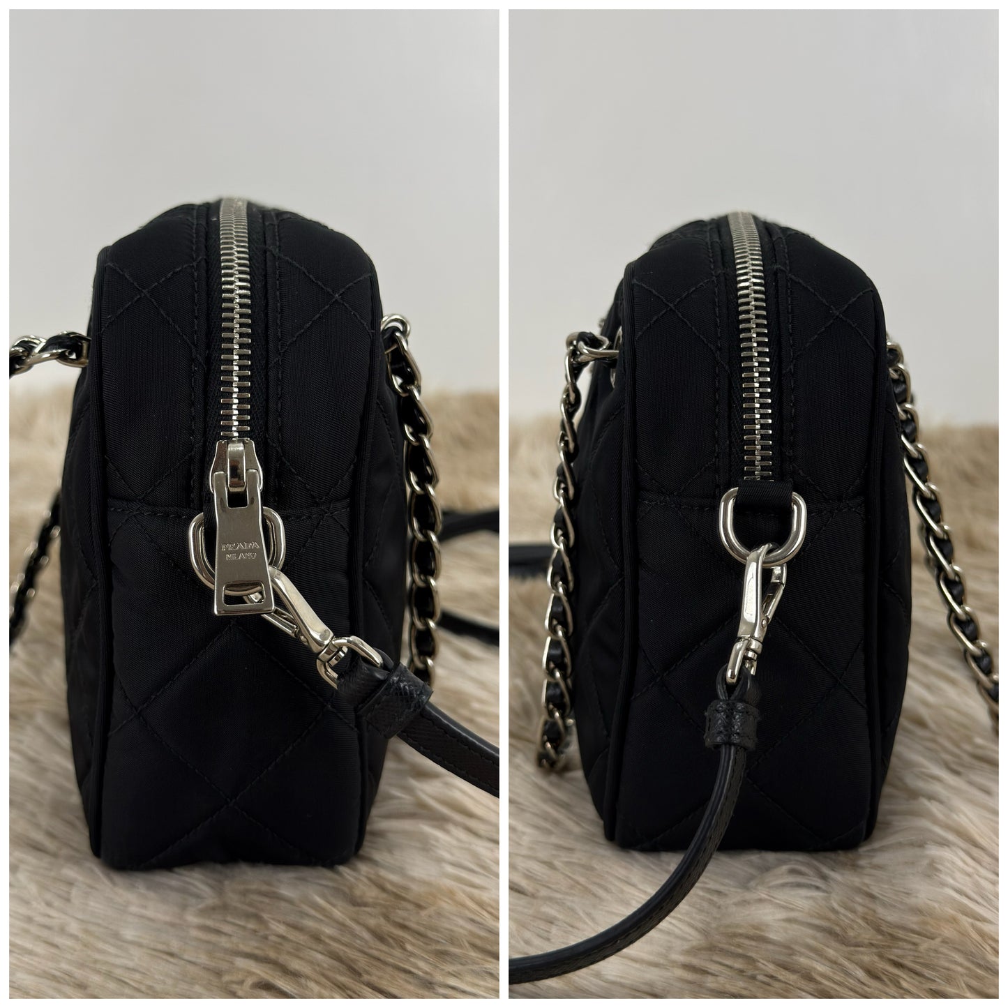 Prada Nylon Tessuto Impuntu Quilted Bandoliera