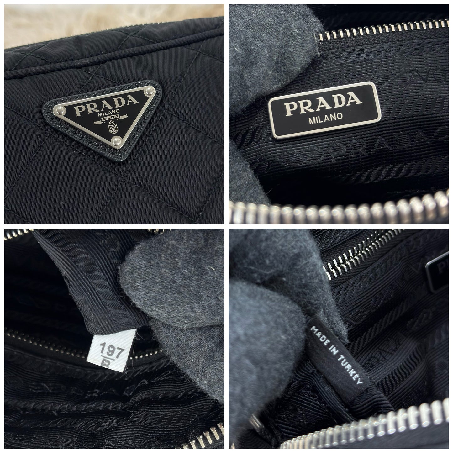Prada Nylon Tessuto Impuntu Quilted Bandoliera