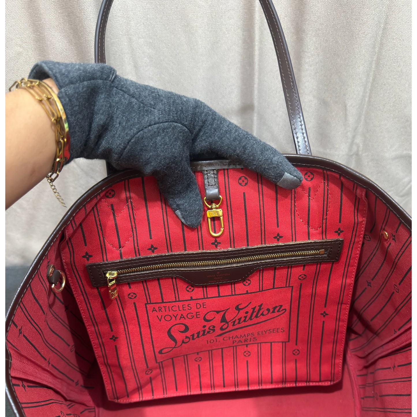 Louis Vuitton Neverful MM Damier Ebene AR4160
