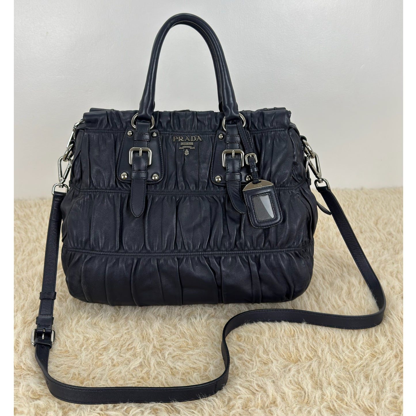 Prada Nappa Leather Gaufre Tote Bag