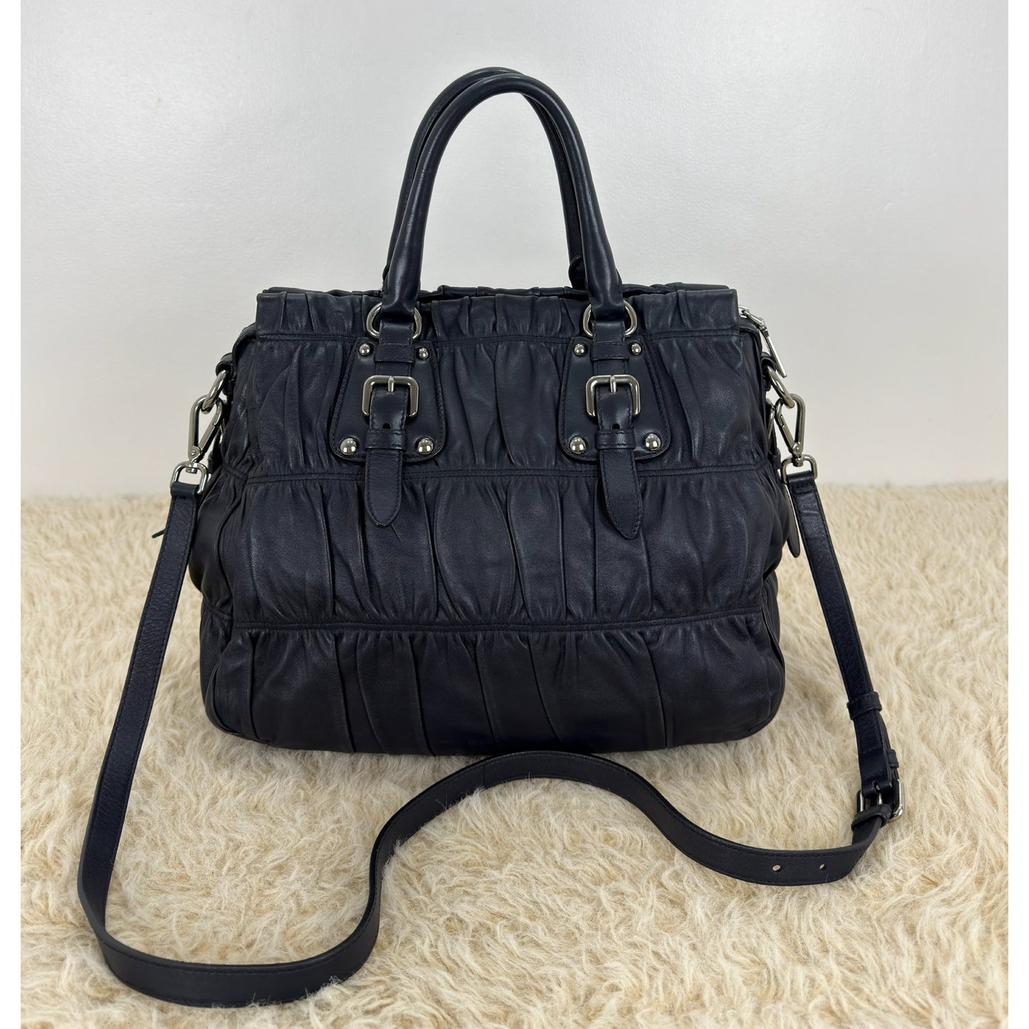 Prada Nappa Leather Gaufre Tote Bag