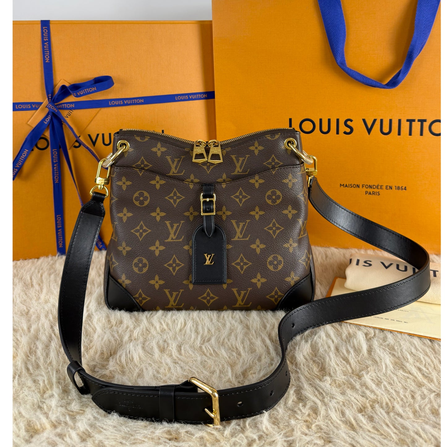 Louis Vuitton Monogram Canvas Odeon PM Noir
