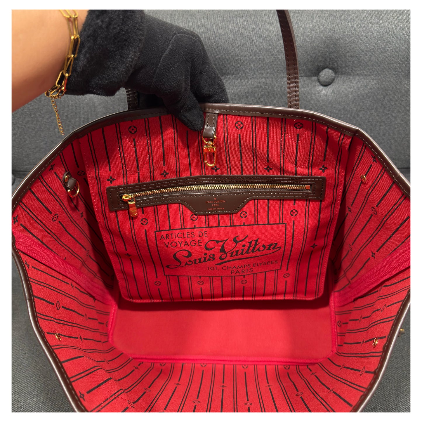 Neverful MM Damier Ebene