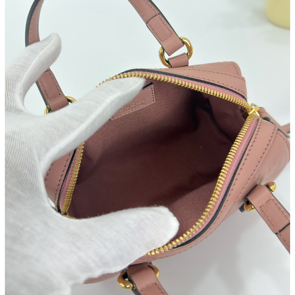 Gucci GG Convertible Boston Bag Jumbo Embossed