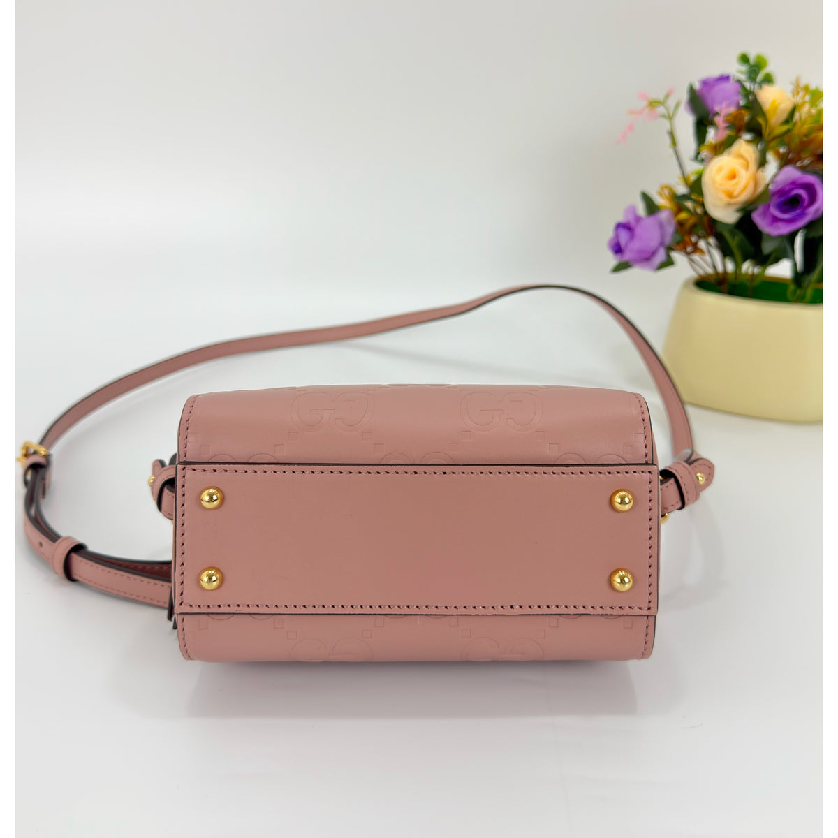 Gucci GG Convertible Boston Bag Jumbo Embossed
