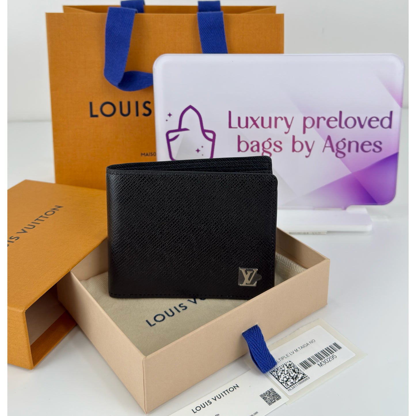 Louis Vuitton Multiple Wallet In Black Taiga Leather ( 1 )