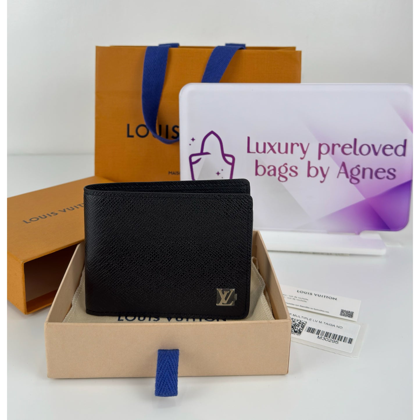 Louis Vuitton Multiple Wallet In Black Taiga Leather (2)