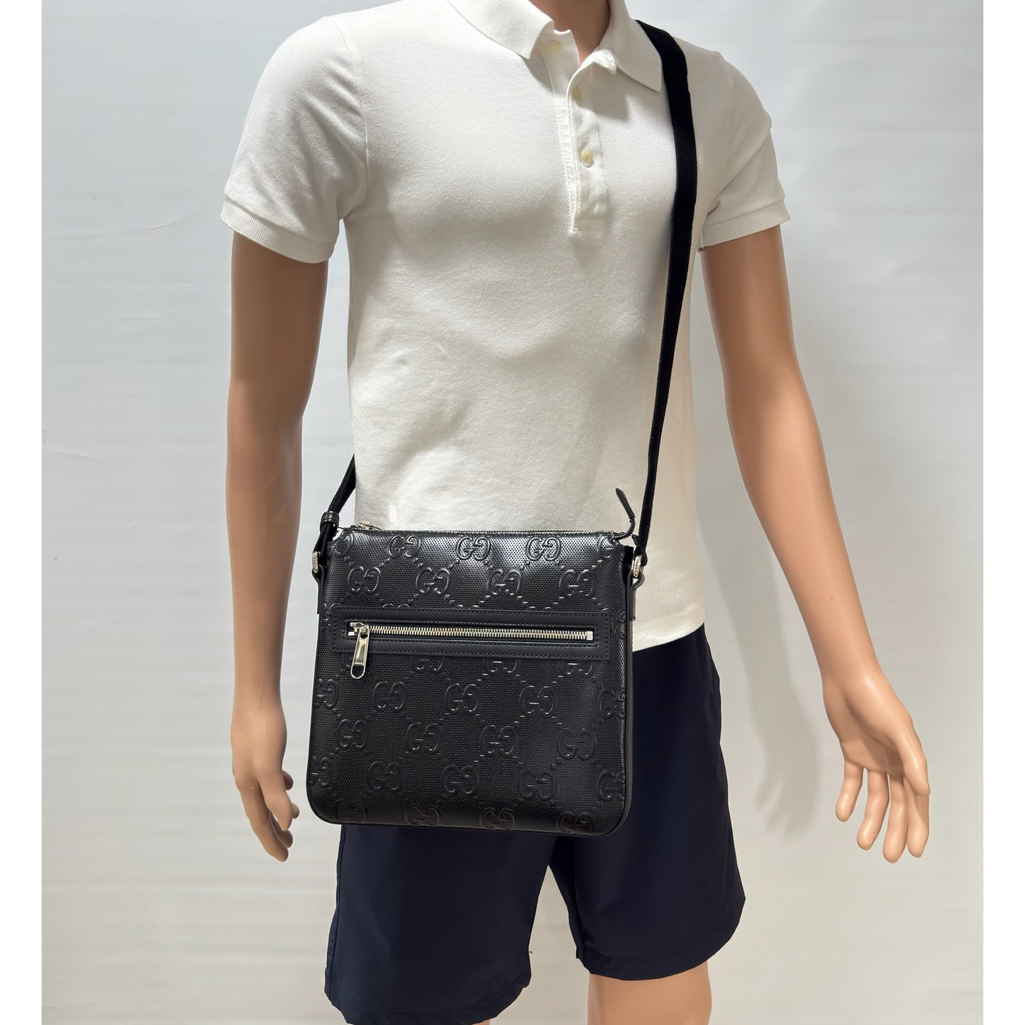 Gucci GG Embossed Small Messenger Bag