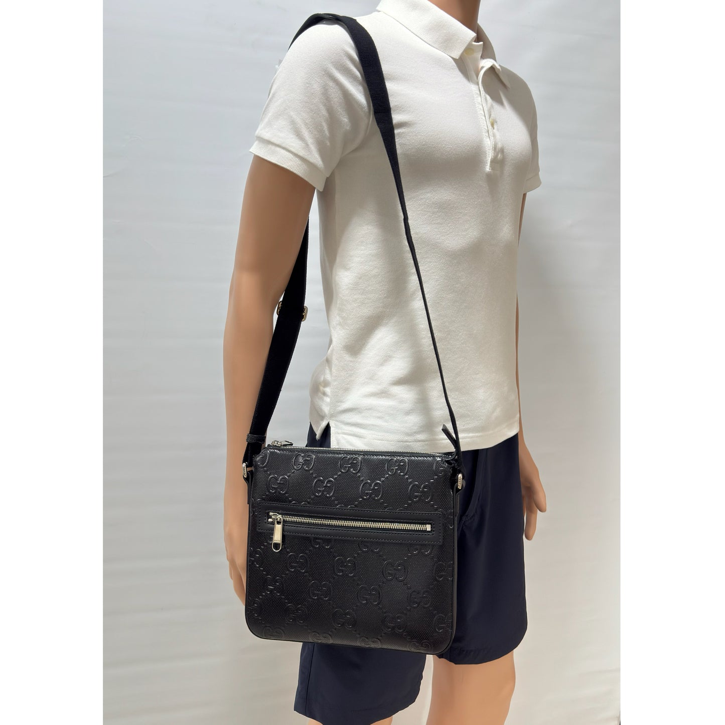 Gucci GG Embossed Small Messenger Bag