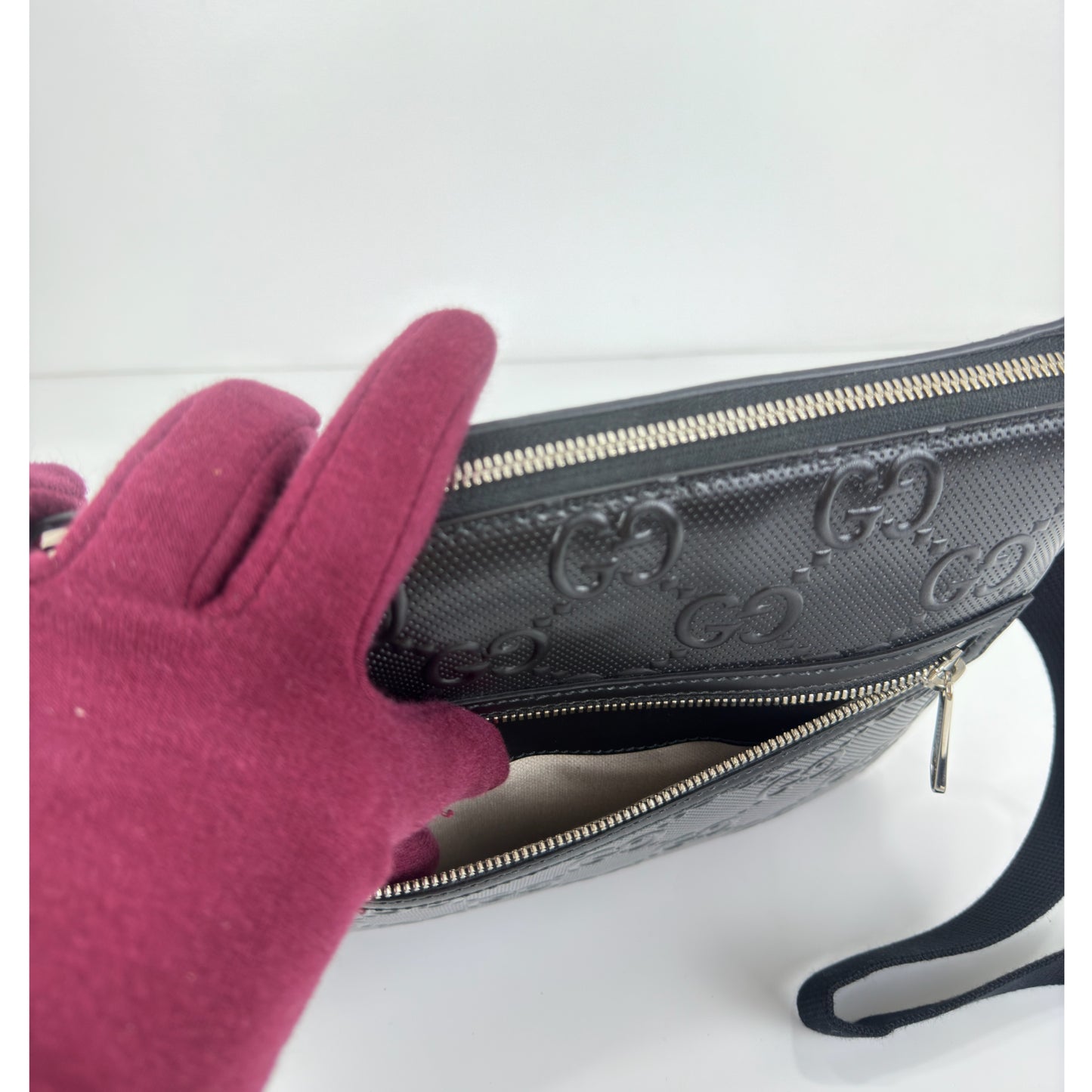 Gucci GG Embossed Small Messenger Bag