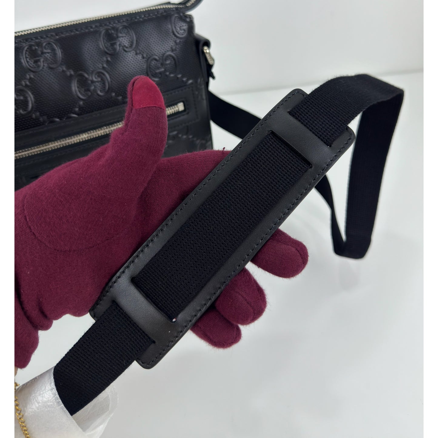 Gucci GG Embossed Small Messenger Bag