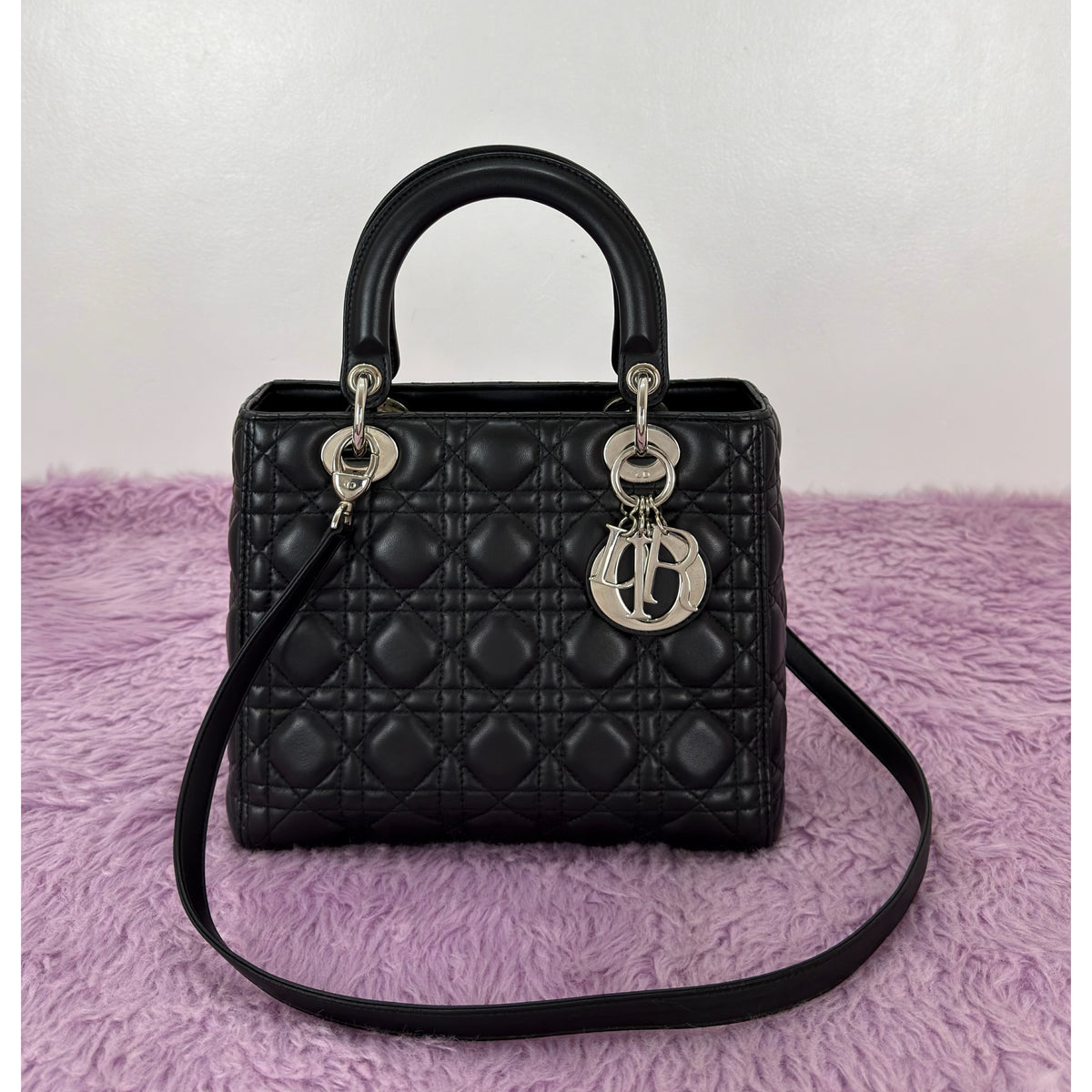 Dior Medium Lady Dior Cannage Lambskin