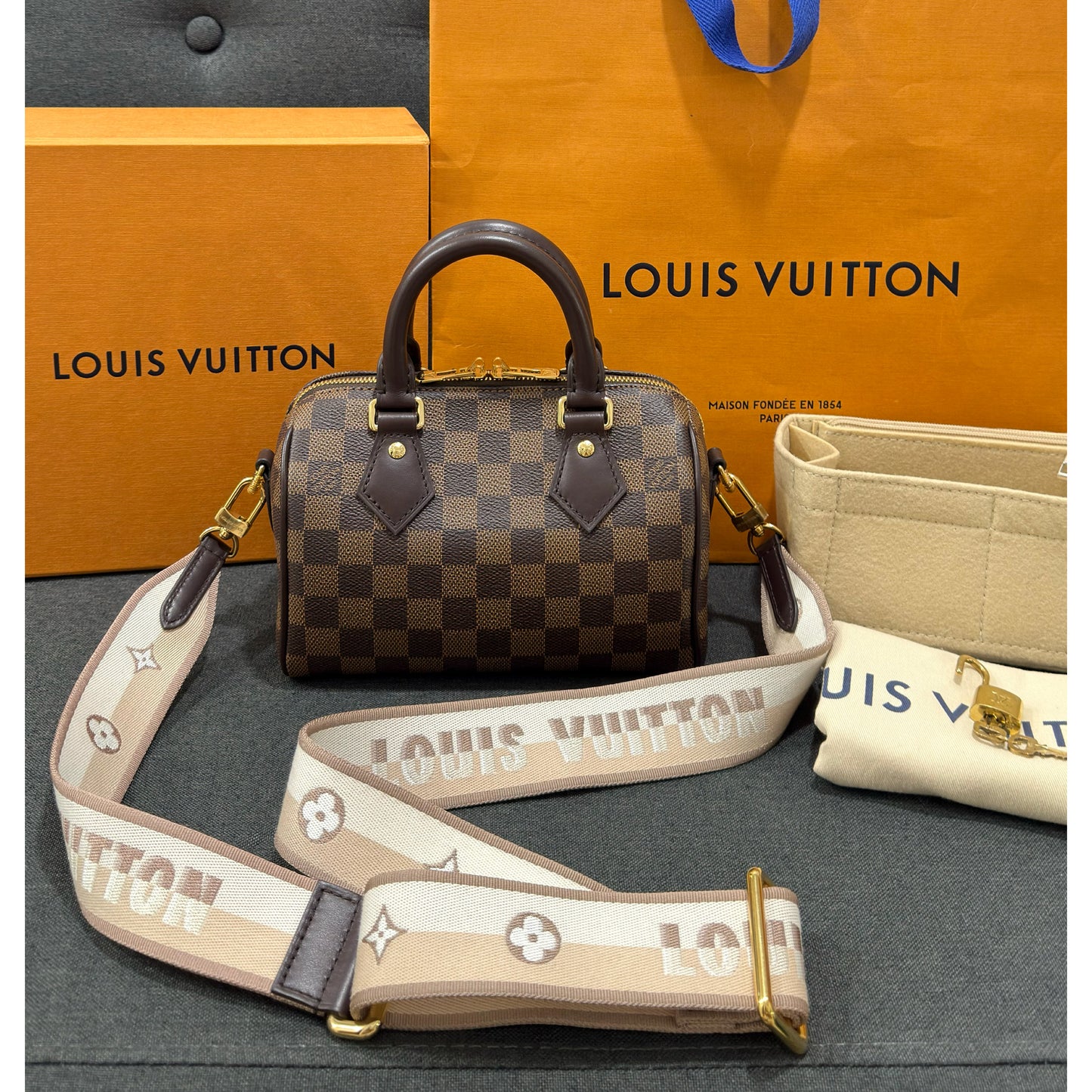 Louis Vuitton Speedy Bandoulière 20 Damier Ebene