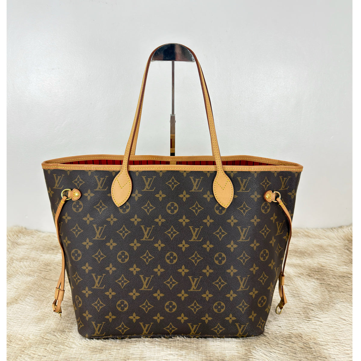 Louis Vuitton Neverfull MM Monogram With Pouch