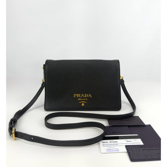 Prada Vitello Daino Leather Crossbody Bag