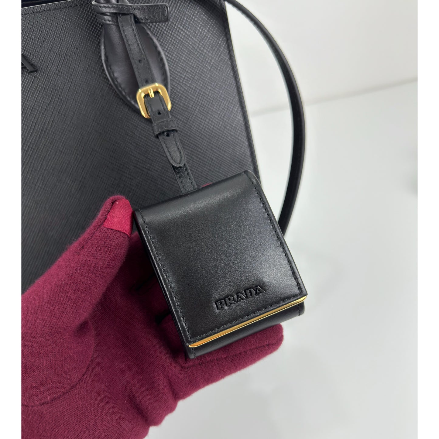 Prada Monochrome Medium Saffiano Leather Black Bag